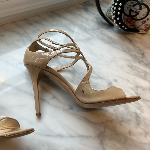 Nude Patent Leather Ivette Heels - Picture 4 of 7